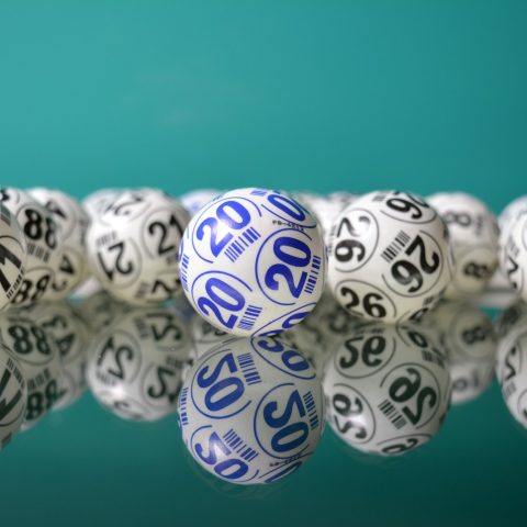 white and blue round ornament