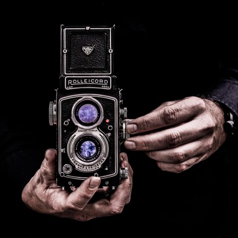 Portret van Belgische acteurs op een filmset